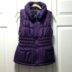 Last Kiss Purple POP Culture Puffer Vest Size Small